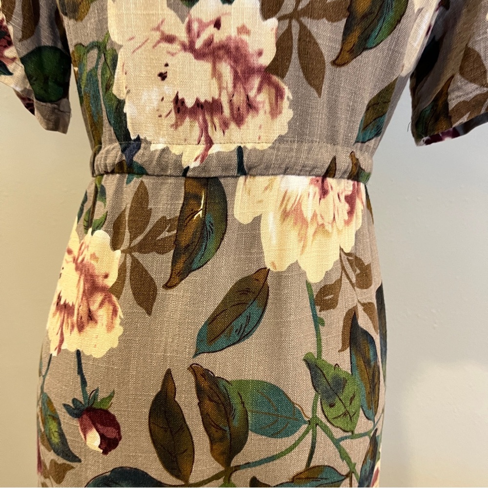 Zaful Floral short sleeves Button-Up Dress - Picture 5 of 12